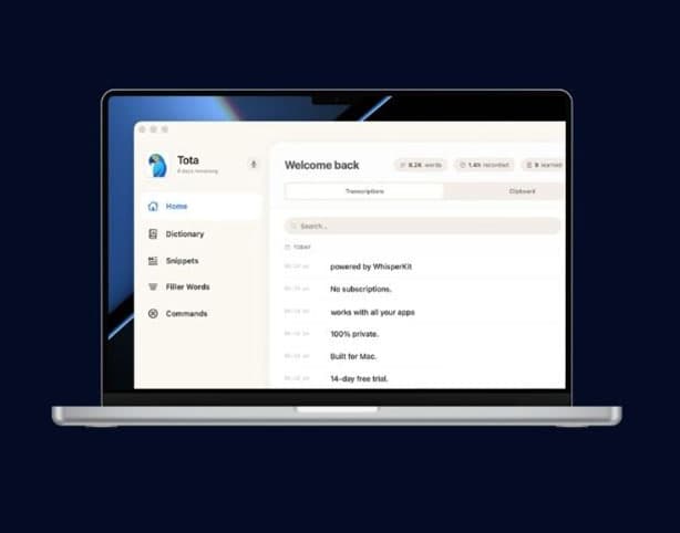 Tota product screenshot